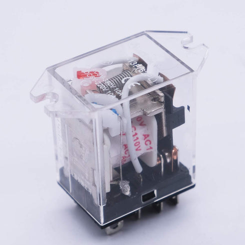 mxuteuk 2pcs DPDT Electromagnetic Power Relay JQX-13F-DZ-AC110V, 8 Pin, 10A, LED Indicator, AC 110V/120V