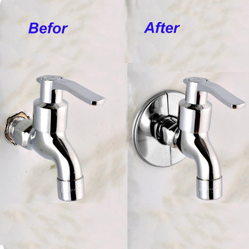 Wall Split Flange Stainless Steel Escutcheon Plate, Self-Adhesive Plumbing Cover for 22mm Diameter Pipe
