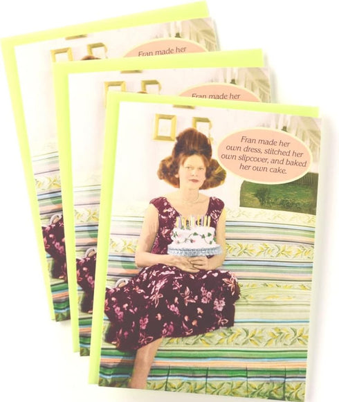 SHADE TREE GREETINGS Funny Women's Birthday Card, 5" x 7" by Actual Pictures, 3 Pack + 3 Envelopes