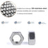 Juvielich 180pcs #8-32 304 8-32 Hex Nut, Stainless Steel, Hex Drive, UNC Small Nuts Fasteners, SAE Replacement Nut