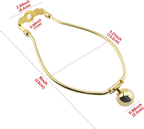 HJGarden 9 Inches Metal Gold Plated Lamp Base Detachable Lampshade Horn Bracket with Top Decorative Cap for Floor Lamp