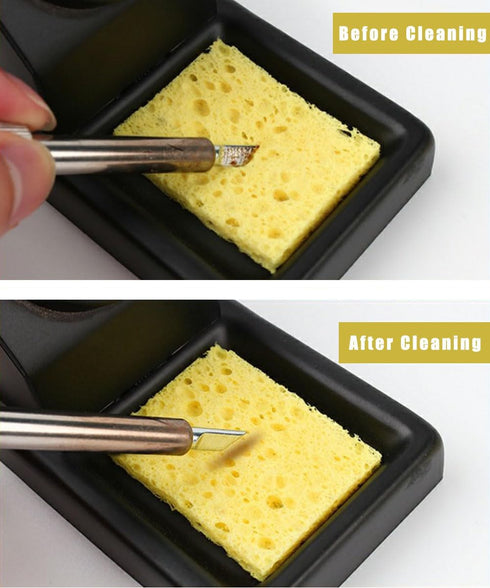 koofull 20Pcs 50x35mm Soldering Sponge Square, Replacement Solder Welding Iron Cleaning Pads Sponge (Thickened)