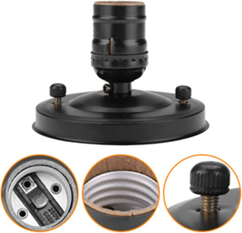 Bulb E26 E27 Ceiling Light Base Holder, Vintage Industrial Ceiling Wall Light Base Holder Pendant Lamp Screw Socket