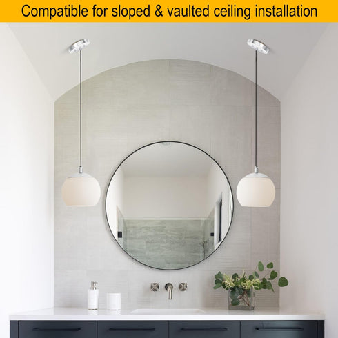 2 Pack 5-1/8 Inches Light Canopy Kit with Heavy Duty Replacement Ceiling Cover Plate & Mounting Hardware for Lighting