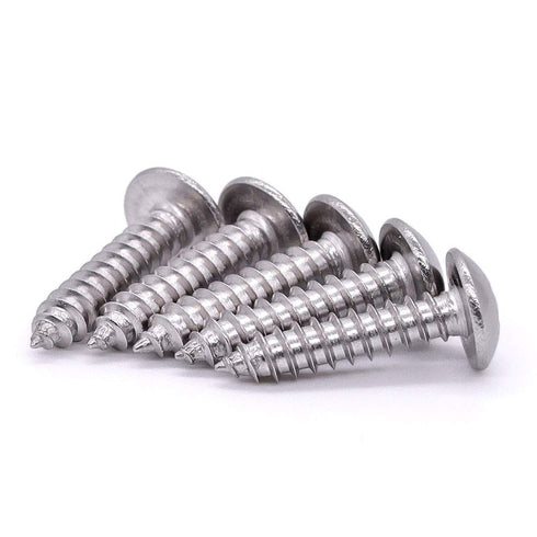 #6 x 3/4" Phillips Truss Head Wood Screw, Self Tapping Sheet Metal Tek Screw, 18-8 Stainless Steel 304, 100 PCS