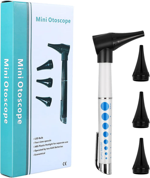 Healifty Otoscope with Light - Ear Scope Otoscope with 4 Otoscope Covers,