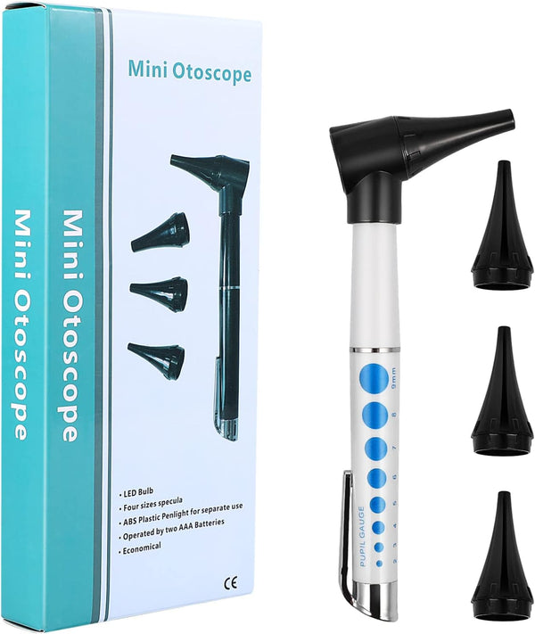 Healifty Otoscope with Light - Ear Scope Otoscope with 4 Otoscope Covers,