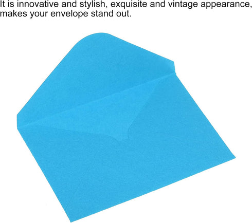PATIKIL Mini Envelopes, 50 Pack Mini Gift Card Business Card Envelope for Greeting Weddings (Blue)