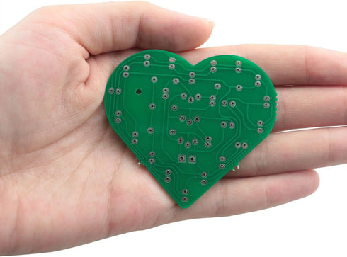 DGZZI Heart Shaped Soldering Practice Kit DIY Assembled Spare Parts Circuit Components Electronic Training Board