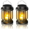 FriutShine Solar Lantern Outdoor Indoor Use Hanging Solar Lights with Realistic Flickering Flameless