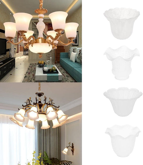 Stgfyxgs Set 2 E27 4, of Shades for Ceiling Fans and Wall Sconces, Multi