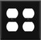 ENERLITES 8822-BK Double Duplex Wall Plate, 2-Gang Electrical Outlet Cover, Black, Unbreakable Polycarbonate