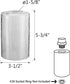 Aspen Creative 23615-01, 3-1/2" 5-1/2" 42mm. Clear Seeded Cylinder Glass Shade, Diameter x Height, Center Hole: