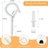 KULOLO 2.3" 40LB (50, Black Screw Hooks with Safety Lock Rustproof Metal Ceiling Hooks for Hanging Plants