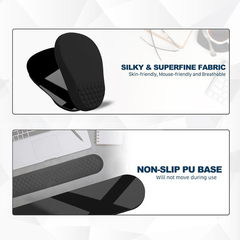Hasinart Ergonomic Mouse Pad and Keyboard Wrist Rest with Massage Design, Space-Saving Mouse Pad Wrist Support, Memory