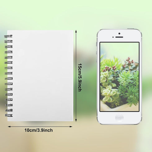 Zonon Sublimation Notebooks A5 Spiral Notebooks, Hardcover DIY Writing Paper for School Office Home Travel (12 Pcs)