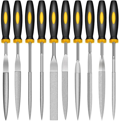 10 Pieces Mini Handheld Diamond Needle File, Various Shape Raft Needle Rasper Metal Cutting Tool Glass Agate Jewelry