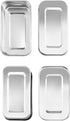4 Pack 8 Inch QWORK Stainless Steel Instrument Tray with Lid, Metal Box for Lab, Tattoo & Esthetician Supplies