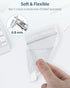Pawfly 50 Pack Vertical ID Card Badge Holder Waterproof Clear Sleeve Case with Resealable Zip for Key Card and License