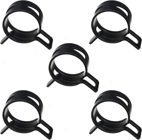 MroMax 5Pcs 1.06"(27mm) ID Spring Band Hose Clamps for Fuel Line, Silicone Vacuum Hose
