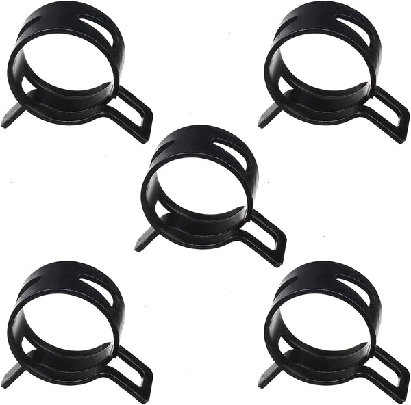 MroMax 5Pcs 1.06"(27mm) ID Spring Band Hose Clamps for Fuel Line, Silicone Vacuum Hose