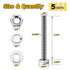 (5 Sets) 3/8-16x2-1/2" Hex Head Stainless Steel Bolts and Nuts, Fully Threaded 304 Stainless Steel 18-8