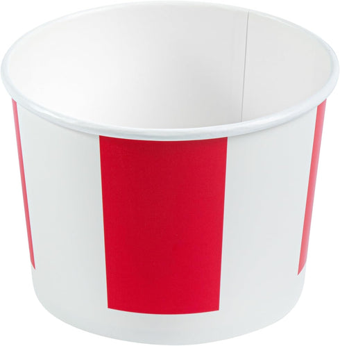 64 25 Restaurantware-Bio Tek Ounce Chicken Buckets With Lids, Greaseproof Paper Chicken Buckets - Vented Lids