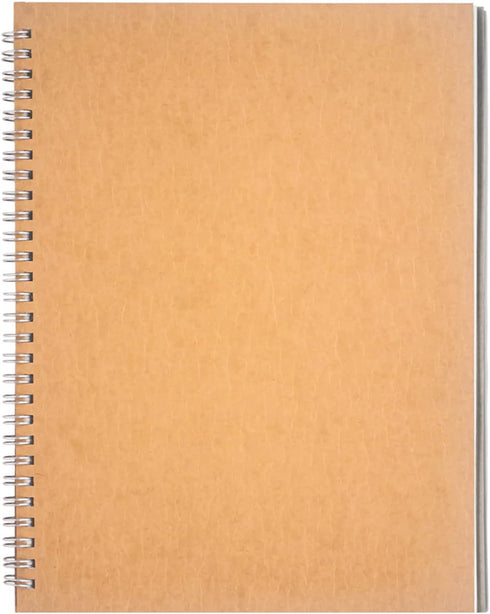 DSTELIN 10 inch x 7.5 inch Blank Spiral Notebook, Soft Cover, 100 Pages / 50 Sheets, Brown