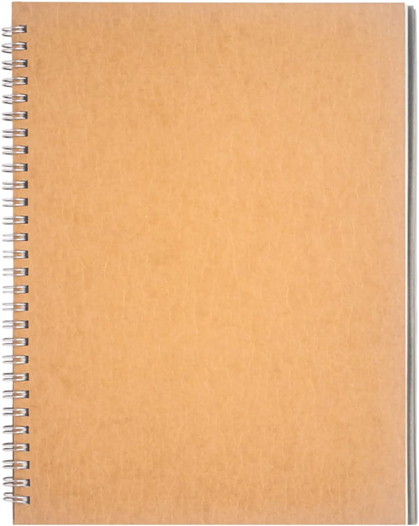 DSTELIN 10 inch x 7.5 inch Blank Spiral Notebook, Soft Cover, 100 Pages / 50 Sheets, Brown