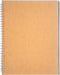 DSTELIN 10 inch x 7.5 inch Blank Spiral Notebook, Soft Cover, 100 Pages / 50 Sheets, Brown