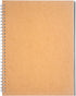 DSTELIN 10 inch x 7.5 inch Blank Spiral Notebook, Soft Cover, 100 Pages / 50 Sheets, Brown