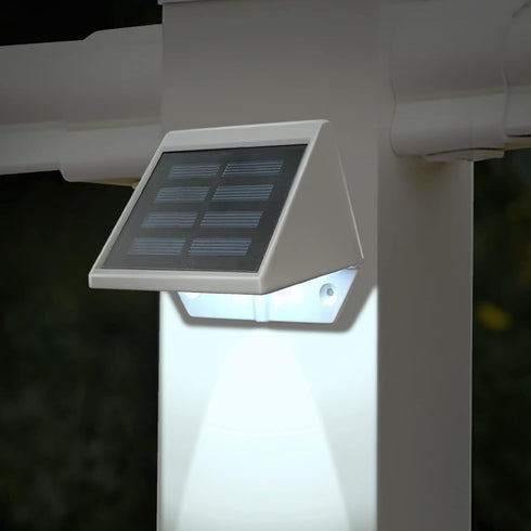 SL179, Classy Caps Solar Deck & Wall Lights, Model White - High Performance, Energy Efficient, Weather-Resistant
