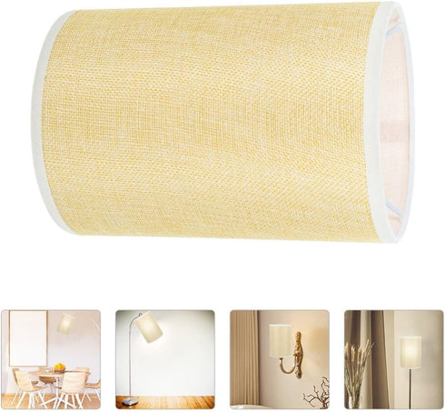 2pcs Luxshiny Linen Lampshade Replacement for Table Floor Lamps Elegant Cover for Home Hotel -Protective Natural Design