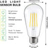 FAGUANGAO ST64 LED Dusk to Dawn Light Bulbs, 4 Pack, 6W 60W Equivalent, 2700K Warm White, Photocell Sensor Bulb