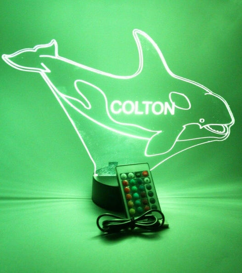 Swimming Mammal 16 Giant Whale Large Marine Night Light Up Lamp LED Table Lamp Custom Engraved Room Decor Featuring