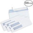 Ohuhu 500 Pack #8 Self Seal Double Window Tinted Security Envelopes for Quickbooks Check, Business Documents