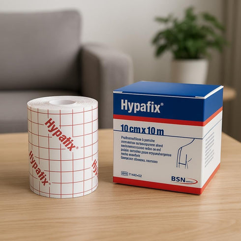 BSN Medical 10cm 10m (4 11 BSN Hypafix Wide-area Dressing Fixation, Roll of Tape, x in x yds)