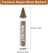 5 uxcell Furniture Repair Wood Markers, Pcs Walnut Touch Up Filler Sticks, Wood Wax Pen Crayons for Scratches, Wood