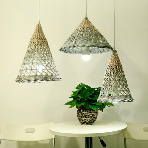 20 E26 Bulb Simple Deluxe Feet Lamp Cord Extension Pendant Light Hanging Lantern Socket (No Included), White