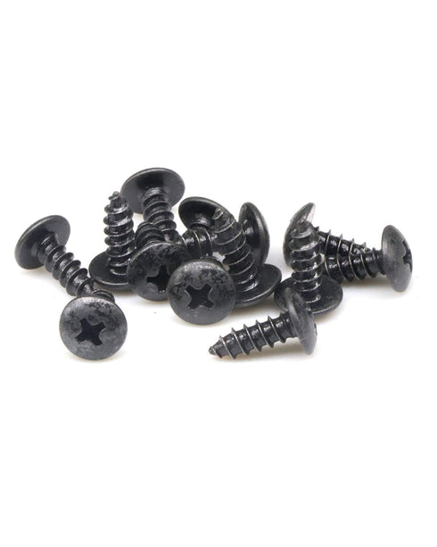 100pcs #8 x 1/2 inch Truss Head Phillips Wood Screws, Black Oxide Coated by IMSCREWS