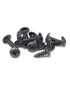 100pcs #8 x 1/2 inch Truss Head Phillips Wood Screws, Black Oxide Coated by IMSCREWS
