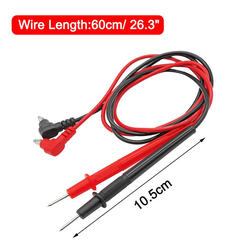 2 Pair Banana Plug Multimeter Probe Test Lead Cable, 1000V, Length 60cm, Black & Red