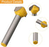 Shophubio 6mm 108 135 Shank V-Shaped Router Bit for Woodworking with Degree and Degree Flat Head Chamfer, Carbide