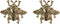 SANCHAKOU Metal Cabinet Handles 2 Pack Brass Bedside Table Small Bee Handle Wardrobe