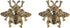 SANCHAKOU Metal Cabinet Handles 2 Pack Brass Bedside Table Small Bee Handle Wardrobe