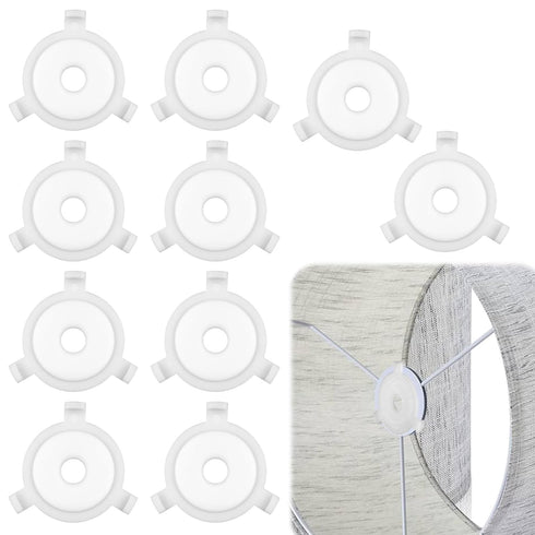 QfwdfcTrenz Lamp Shade Adapter Ring, 6Pcs White Lamp Shade Adapter E27 to 3/7"