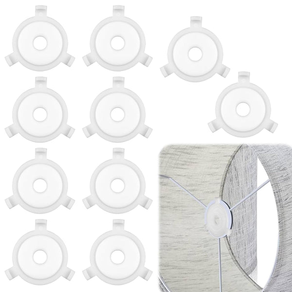 QfwdfcTrenz Lamp Shade Adapter Ring, 6Pcs White Lamp Shade Adapter E27 to 3/7"