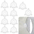 QfwdfcTrenz Lamp Shade Adapter Ring, 6Pcs White Lamp Shade Adapter E27 to 3/7"