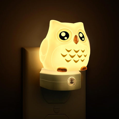 L LOHAS LED Owl Night Light for Kids, 3D Owl Night Light
