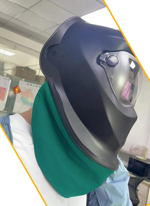 CSBOYUKEJ Welding Helmet bib, Split Helmet bib with Press-fit Seal, Suitable for Most Welding Helmets(Green)